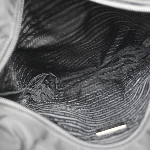 PRADA MILANO Logo Tessuto Shoulder Bag Nylon Leather Black Italy 87KA725 - Picture 11 of 16